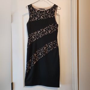 Black and tan tank dress